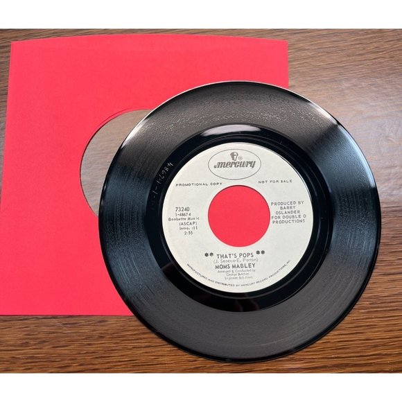 Moms Mabley That's Pops / I Surrender Dear 45 Soul Promo WLP Mercury 73240 - Picture 4 of 4